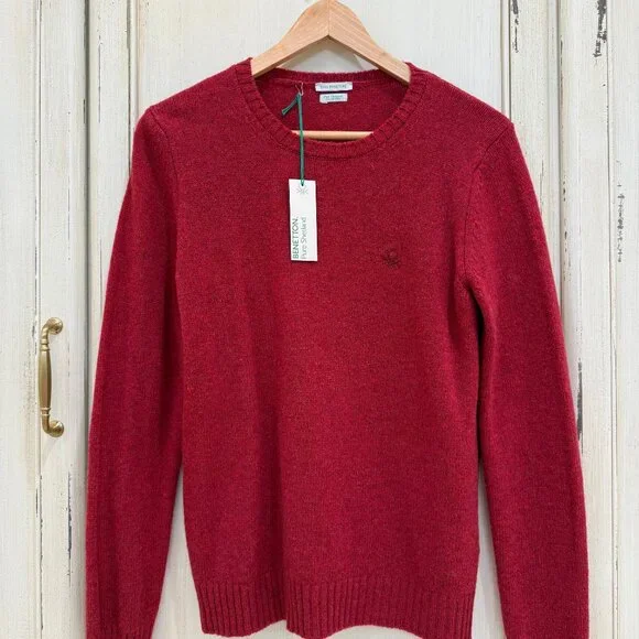BENETTON Sweater NWT from Germany, Pure Shetland Sheep Wool - Picture 1 of 14